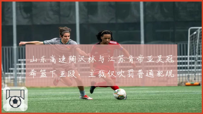 山东高速陶汉林与江苏肯帝亚吴冠希篮下互殴,主裁仅吹罚普通犯规,慢镜头回放显示双方均有挥拳动作